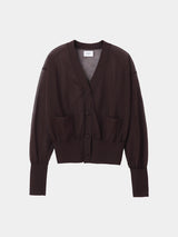 DRY HIGH-GAUGE TENJIKU SHEER KNIT CARDIGAN (WK126-LCD01) / BROWN