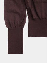 DRY HIGH-GAUGE TENJIKU SHEER KNIT CARDIGAN (WK126-LCD01) / BROWN