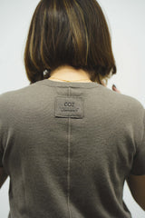 SILK-CASHMRERE KNIT T-SHIRT (CZ324-LPO31) / MOCHA