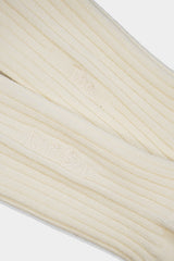 TKB WOOL RIB SOCKS(TKB501-S001) / WHITE