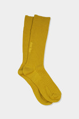TKB WOOL RIB SOCKS(TKB501-S001) / YELLOW