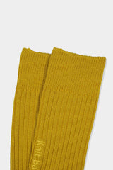 TKB WOOL RIB SOCKS(TKB501-S001) / YELLOW