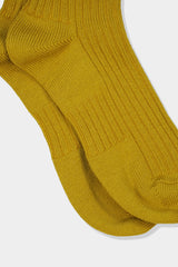 TKB WOOL RIB SOCKS(TKB501-S001) / YELLOW