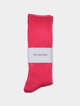 TKB WOOL RIB SOCKS (TKB501-S001) / PINK