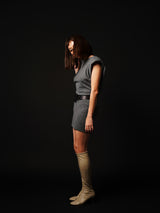 Shoulder Padded Mini-Onepiece (CZ126-LOP05) / Grey
