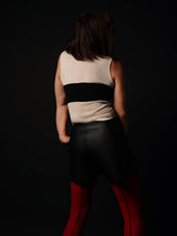 Sheer Sleeve-less Turtle-neck PO (CZ126-LPO55) / Ivory