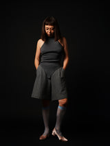 Striped Bermuda-Shorts (CZ126-LPT12) / Grey