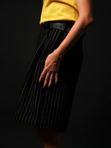 Striped Bermuda-Shorts (CZ126-LPT12) / Black