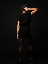 Shoulder Padded Mini-Onepiece (CZ126-LOP05) / Black
