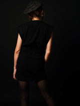 Shoulder Padded Mini-Onepiece (CZ126-LOP05) / Black