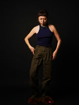 American-Sleeve Body-Suit (CZ126-LPO53) / D.Navy