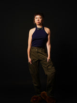 American-Sleeve Body-Suit (CZ126-LPO53) / D.Navy