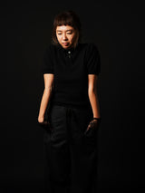 Puff-sleeve Polo-shirt (CZ126-LPO56) / Black
