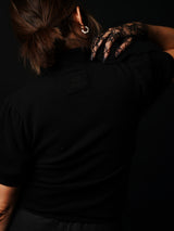 Puff-sleeve Polo-shirt (CZ126-LPO56) / Black