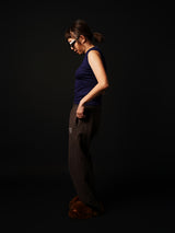 Silk Cashmere Sleeve-less T-shirt (CZ126-LPO52) / D.Navy