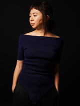Off-Shoulder H/S Body-Suit (CZ126-LPO54) / D.Navy