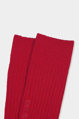 TKB WOOL RIB SOCKS(TKB501-S001) / RED
