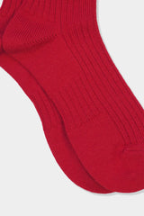 TKB WOOL RIB SOCKS(TKB501-S001) / RED