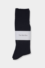 TKB WOOL RIB SOCKS(TKB501-S001) / BLACK