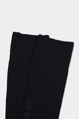 TKB WOOL RIB SOCKS(TKB501-S001) / BLACK