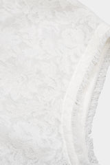 Lace-knit Bottle-neck Sleeve-less Pullover (WK125-LPO05)
