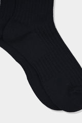 TKB WOOL RIB SOCKS(TKB501-S001) / BLACK
