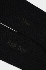 TKB WOOL RIB SOCKS(TKB501-S001) / BLACK