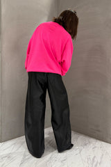 Unisex Cashmere Crew Neck Knit (CZ325-LPO49) / F/PINK