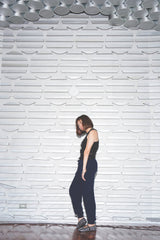 CASHMERE RIB KNIT PANTS (CZ325-LPT07) / D.NAVY