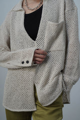Loop Yarn Mesh Knit Shirt (WK23S-USH01)