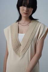 Hybrid I-Line Knit Dress (WK23S-LOP02)  / Beige