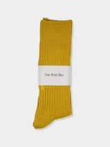 TKB WOOL RIB SOCKS(TKB501-S001) / YELLOW