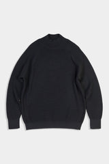 Middle-gauge Waffle Knit Turtleneck PO (WK324-MPO03-09) / Black