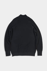 Middle-gauge Waffle Knit Turtleneck PO (WK324-MPO03-09) / Black