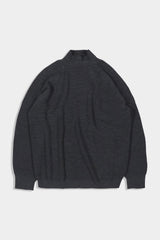 Middle-gauge Waffle Knit Turtleneck PO (WK324-MPO03-07) / Dark Gray