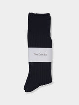 TKB WOOL RIB SOCKS(TKB501-S001) / BLACK
