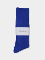 TKB WOOL RIB SOCKS(TKB501-S001) / BLUE