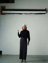 Finest Cashmere  Knit Pencil Skirt (CZ325-LSK04) / Gray