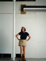 Cashmere  Knit T-shirt (CZ325-LPO03) / D.Navy