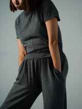 Cashmere  Knit T-shirt (CZ325-LPO03) / Gray