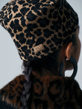 【サ専用 Pre-Order】LEOPARD MAETEL KNIT CAP（CZ326-AC08）/ BEIGE