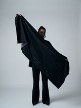 【サ専用 Pre-Order】FXXK WORD PATTERN STOLE（CZ326-AC14）/ BLACK