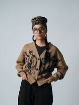 【サ専用 Pre-Order】HORSE CARDIGAN（CZ326-LCD02）/ CAMEL