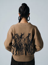 【サ専用 Pre-Order】HORSE CARDIGAN（CZ326-LCD02）/ CAMEL