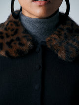 【サ専用 Pre-Order】FUR COLLAR CARDIGAN（CZ326-LCD03）/ BLACK