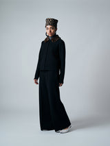 【サ専用 Pre-Order】FUR COLLAR CARDIGAN（CZ326-LCD03）/ BLACK