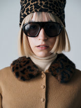 【サ専用 Pre-Order】FUR COLLAR CARDIGAN（CZ326-LCD03）/ CAMEL