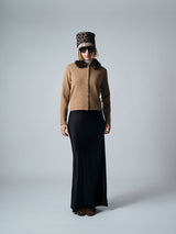 【サ専用 Pre-Order】FUR COLLAR CARDIGAN（CZ326-LCD03）/ CAMEL
