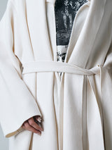 【サ専用 Pre-Order】SHAWL COLLAR COAT（CZ326-LCO01）/ IVORY