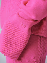 【サ専用 Pre-Order】HEART CABLE KNIT PULLOVER（CZ326-LPO22）/ PINK